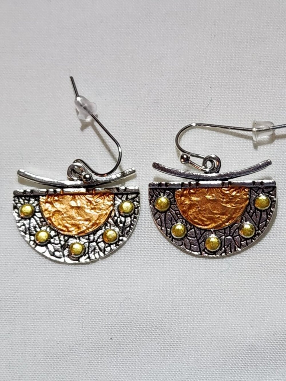 THREE FOR $20 Cute costume earrings silver gold & copper tone lightweight NIP